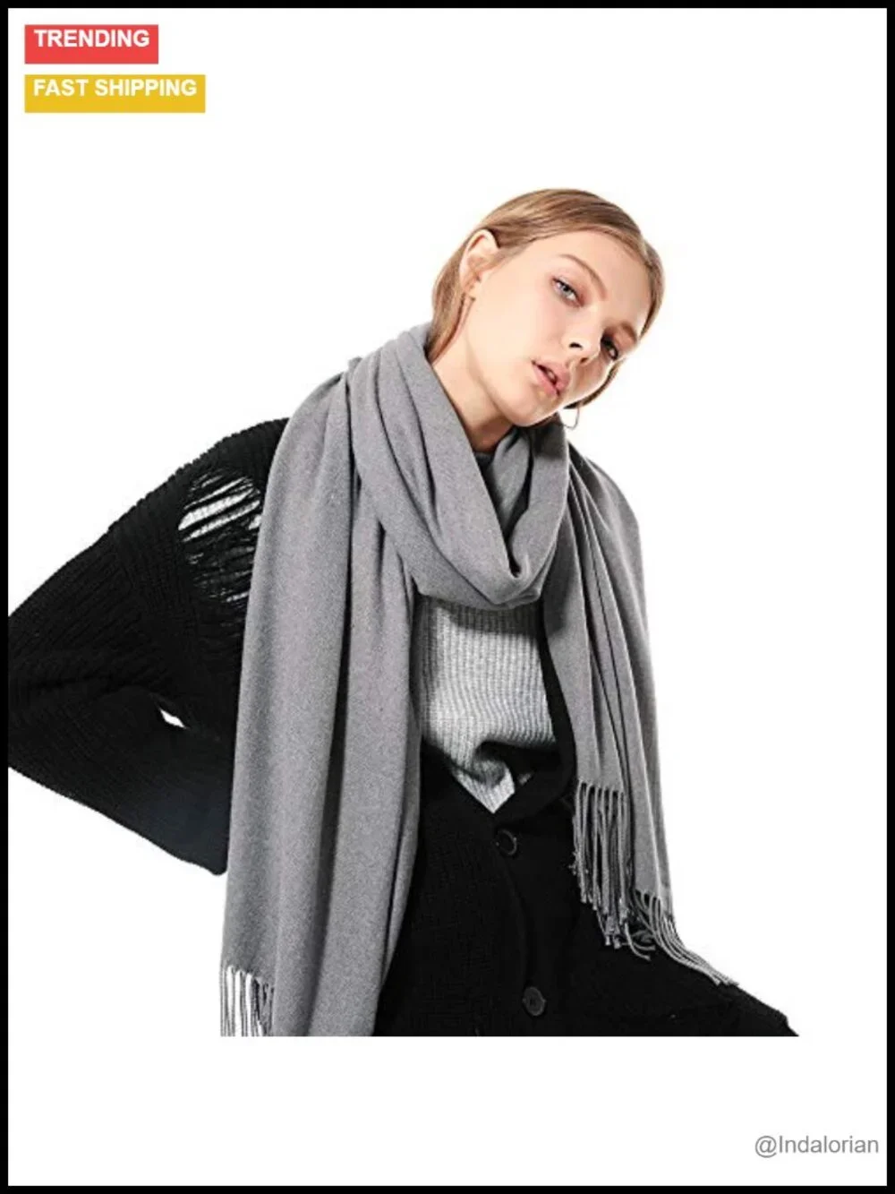 Thick Oversized Pashmina Shawl Wrap Wool Blanket Extra Large Winter Warm Scarf